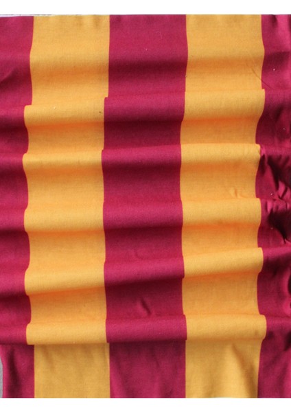 Sarı Kırmızı Çizgili Baskılı Boyunluk Baf Bandana