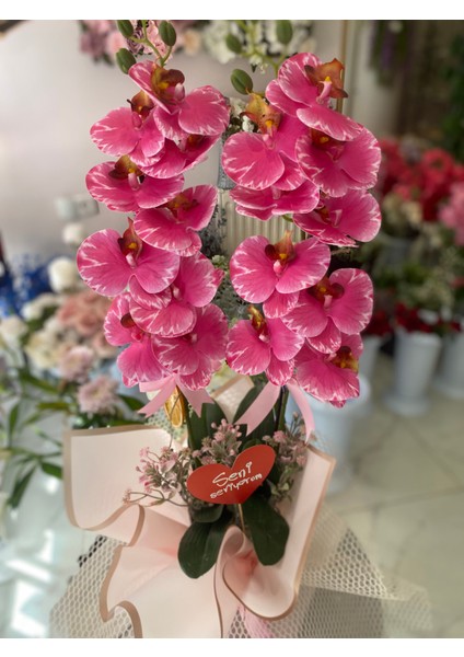 Yapay Orkide Islak Orkide Pembe Orkide Sevgiliye Hediye