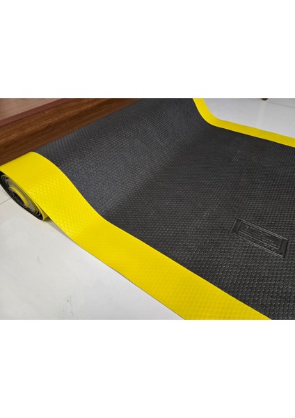 100*50 2 mm Siyah Şeritli Yalıtkan Paspas İzole Halı
