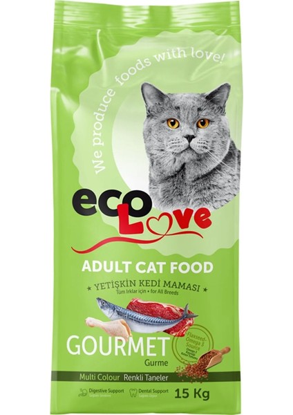 Ecolove Gurme Yetişkin Kedi Maması 15 kg