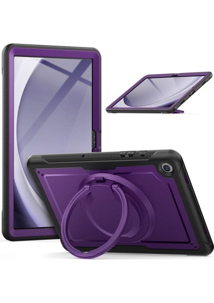 Samsung Galaxy Tab A9 Plus X210 X216 X218 Kılıf Handle Ring Yüzüklü Amour Tank Case Fuji