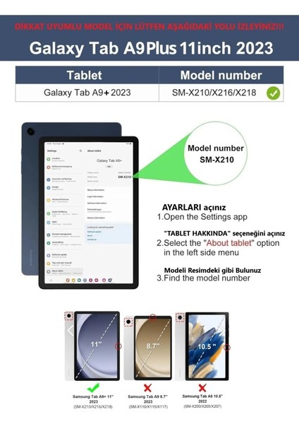 Samsung Galaxy Tab A9 Plus X210 X216 X218 Kılıf Handle Ring Yüzüklü Amour Tank Case Fuji