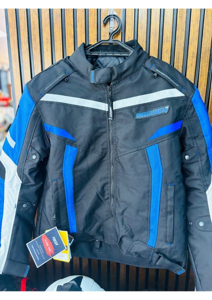 JKT01 -4 Mevsim Motosiklet Montu (Mavi-Siyah)