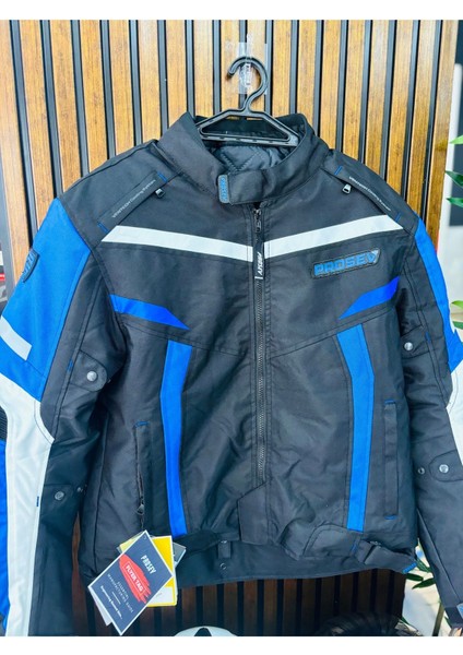 JKT01 -4 Mevsim Motosiklet Montu (Mavi-Siyah) fiyatları