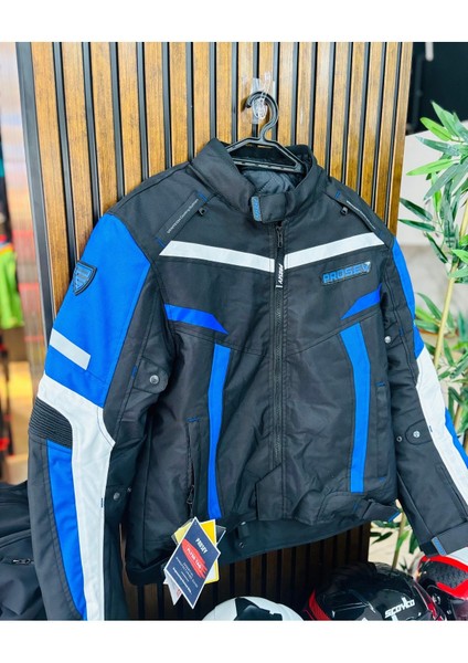 JKT01 -4 Mevsim Motosiklet Montu (Mavi-Siyah) modelleri