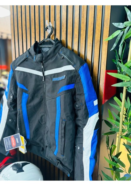 JKT01 -4 Mevsim Motosiklet Montu (Mavi-Siyah) fırsatları