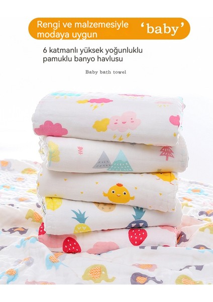 Yüksek Yoğunluklu Gazlı Bez Bebek Banyo Havlusu Altı Katmanlı Çocuk Yorgan Gazlı Bez Çocuk Havlusu Emici Bebek Banyo Havlusu Çocuk Battaniyesi (Yurt Dışından) fiyatları