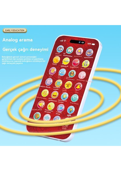 Çocuk Erken Eğitim Eğitici Cep Telefonu Bebek Çok Fonksiyonlu Öğrenme Makinesi Müzik Simülasyon Telefonu (Yurt Dışından) fiyatları