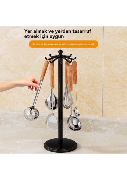 Paslanmaz Çelik Döner Spatula Kanca Ev Çok Fonksiyonlu Mutfak Eşyası Kaşık Askısı Mutfak Spatula Kaşık Bez Askısı (Yurt Dışından) fiyatları