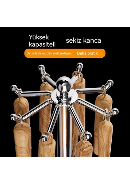 Paslanmaz Çelik Döner Spatula Kanca Ev Çok Fonksiyonlu Mutfak Eşyası Kaşık Askısı Mutfak Spatula Kaşık Bez Askısı (Yurt Dışından) fırsatları