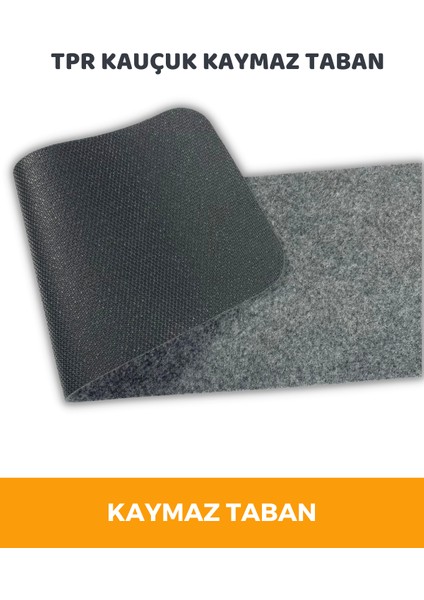 Merdiven Halısı Halıfleks Basamak ve Merdiven Paspası Kaymaz Taban Gri (1 Adet)
