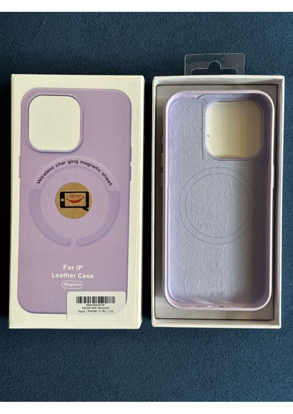 Apple iPhone 15 Pro Uyumlu Magsafe Renkli Deri Kılıf modelleri