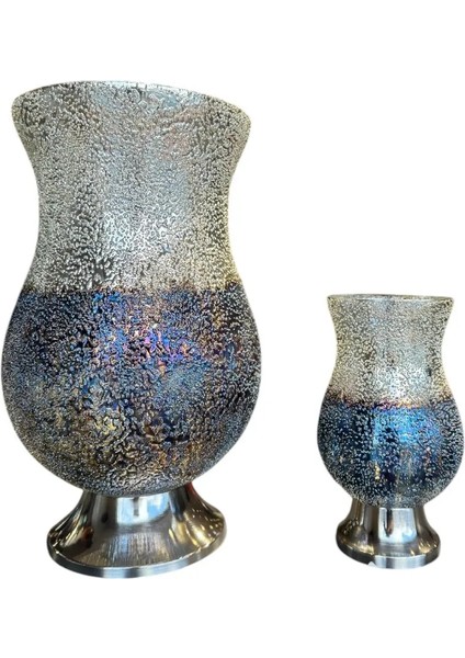 Mozaik Silver-Dark Blue Seramik Vazo Seti modelleri
