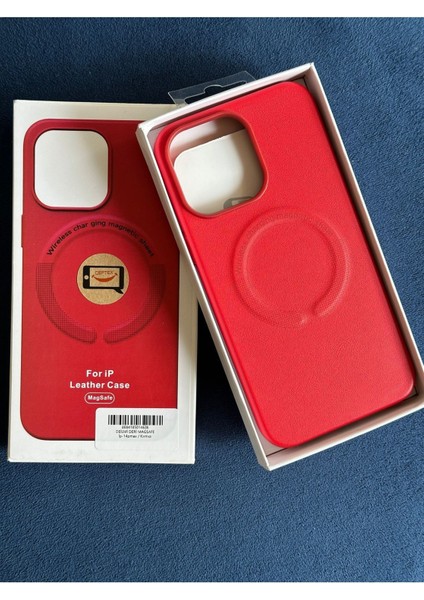 Iphone 14 Pro Max Uyumlu Magsafe Renkli Deri Kılıf