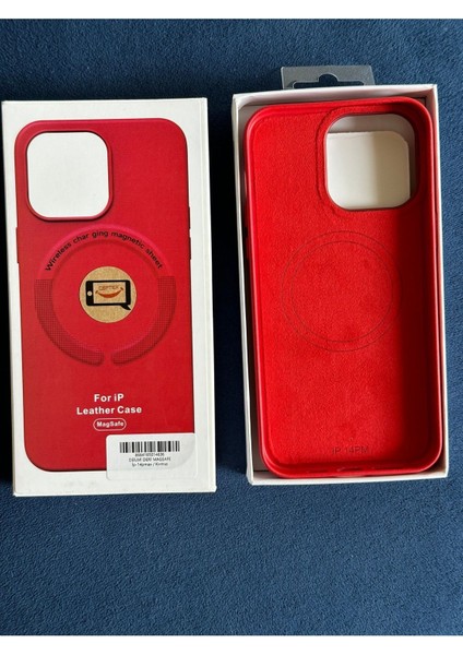 Iphone 14 Pro Max Uyumlu Magsafe Renkli Deri Kılıf