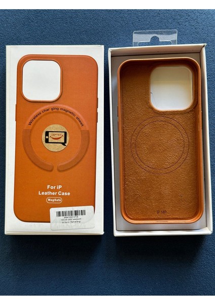 Iphone 14 Pro Uyumlu Magsafe Renkli Deri Kılıf modelleri
