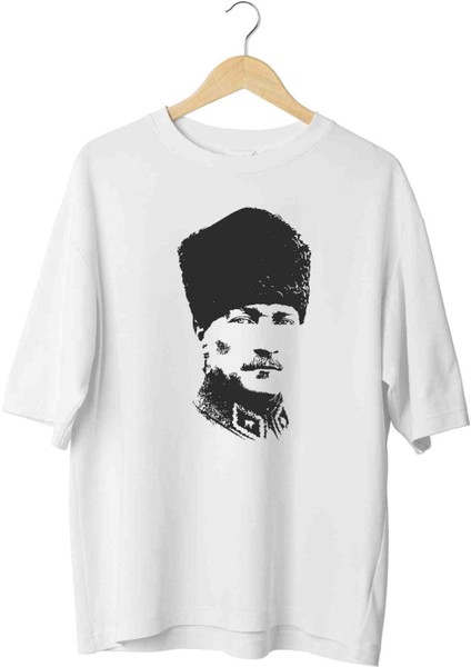 Atatürk Baskılı Özel Tasarım Oversize Tshirt