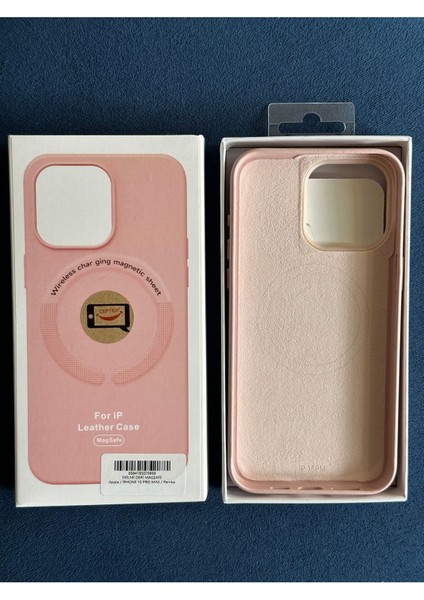 Iphone 15 Pro Max Uyumlu Magsafe Renkli Deri Kılıf