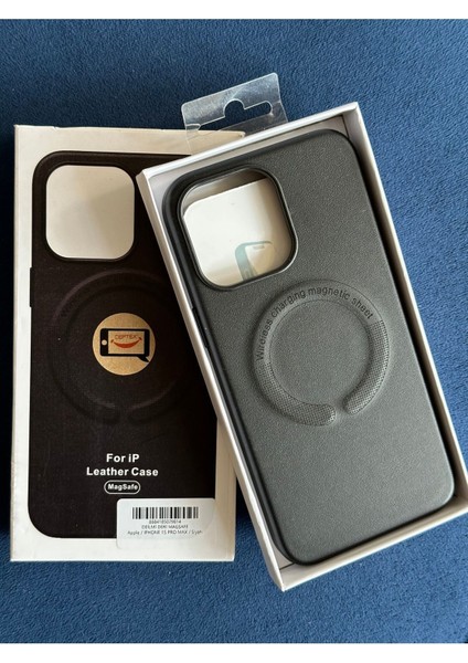 Apple iPhone 15 Pro Max Uyumlu Magsafe Renkli Deri Kılıf