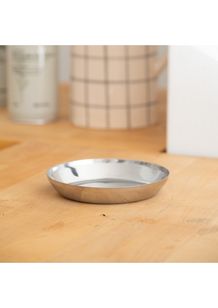 Çelik 11,5 cm Atıştırmalık Sosluk Mini Tabak
