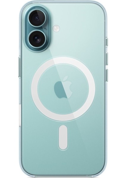 Apple iPhone 16 Uyumlu Magsafe Şeffaf Silikon Telefon Kılıfı