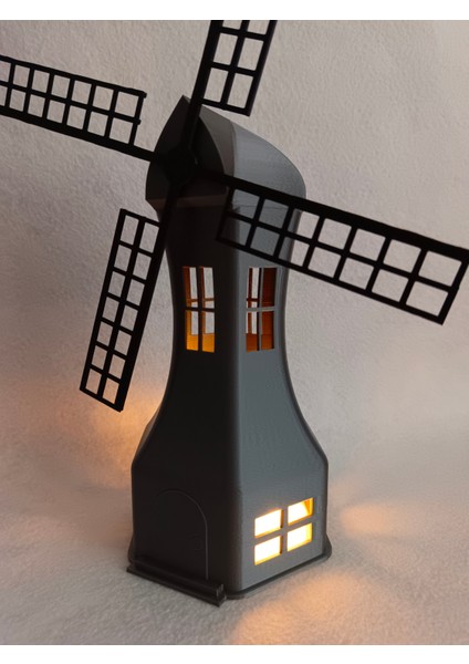 Deniz Feneri + Led Mumluk - Led Tealight Dekoratif Obje - Biblo - Dekor (Led Mumluk Dahil)