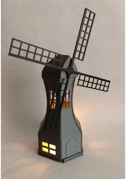 Deniz Feneri + Led Mumluk - Led Tealight Dekoratif Obje - Biblo - Dekor (Led Mumluk Dahil)