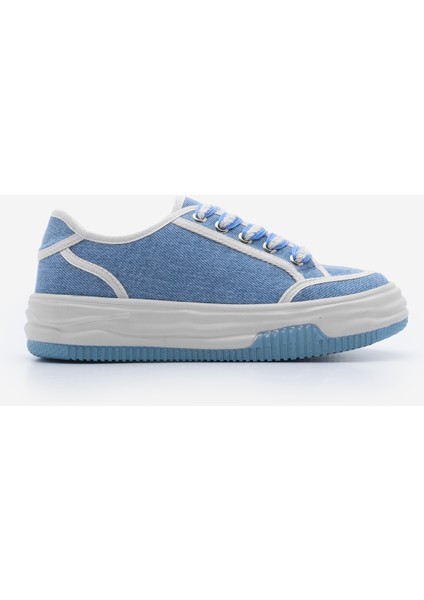 Kadın Sneaker Bağcıklı Keten Spor Ayakkabı Dofkin
