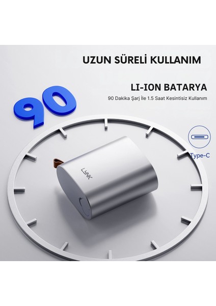 Mini Shaver Gri- Su Geçirmez Şarjlı Taşınabilir Tıraş Makinesi