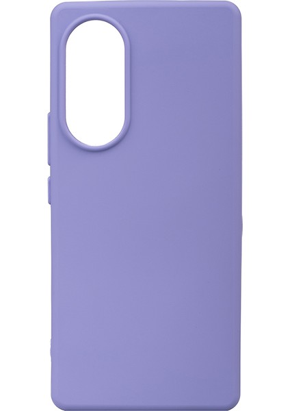 Reeder S19 Max Pro S Edge Kılıf Mat Esnek Biye Silikon Kılıf-Lila + Nano Ekran Koruyucu