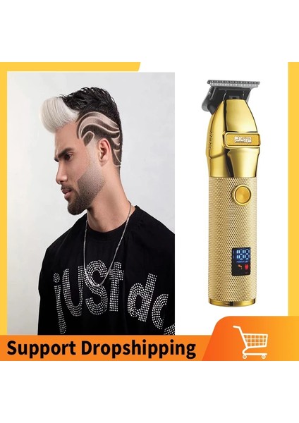 Altın Tarzı Erkekler Için Rofessional Elektrikli Tıraş Makinesi Berber Tıraş Makinesi T9 Şarj Edilebilir Saç Kesme Jilet Biçme Sakal Düzeltici Saç Kesimi (Yurt Dışından) fiyatları