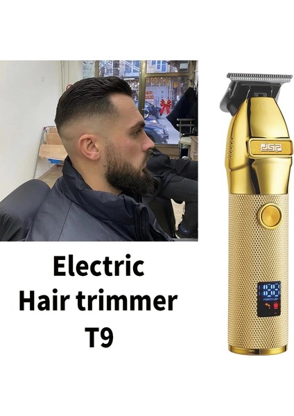 Altın Tarzı Erkekler Için Rofessional Elektrikli Tıraş Makinesi Berber Tıraş Makinesi T9 Şarj Edilebilir Saç Kesme Jilet Biçme Sakal Düzeltici Saç Kesimi (Yurt Dışından) modelleri
