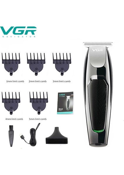 V-030 Stili Vgr Profesyonel Akülü Saç Kesme Elektrikli Saç Düzeltici Berber Yağı Kafa Oyma Heykel Giyotin Saç Kesme Makinesi Aracı (Yurt Dışından)