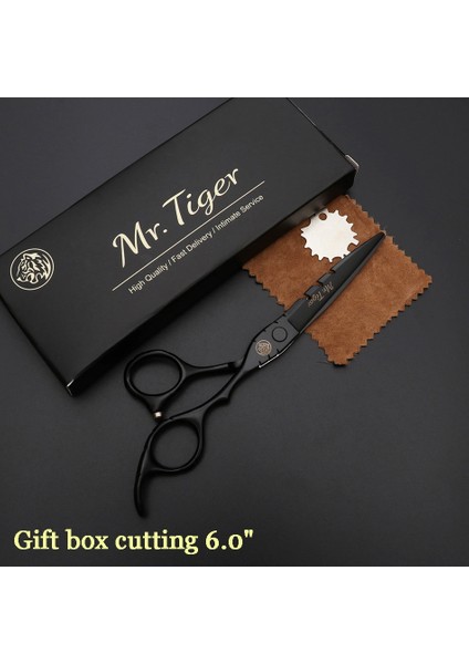 6.0 Kesme Kutusu Hskk Stili Sıcak Siyah Japonya Saç Ors Profesyonel Kuaförlük Ors Berber Tg Veya Kuaför Saç Kesimi Makası Seti (Yurt Dışından)