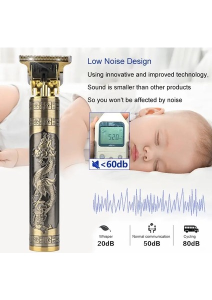 Siyah Stil Vintage T9 Makinesi Akülü Saç Kesici Fg Makinesi Sakal Kesme Saç Erkekler Için Elektrikli Tıraş Makinesi USB Arayüzü (Yurt Dışından) indirimleri