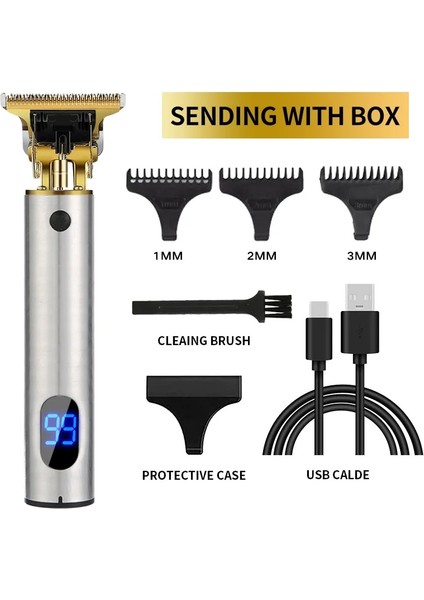 Kırmızı Stil Çoklu Şekillendirici Oyma T9 USB Düzeltici Erkek Saç Kesimi Profesyonel Sakal Düzeltici T9 USB Elektrikli Saç Kesme Makinesi Şarj Edilebilir (Yurt Dışından)