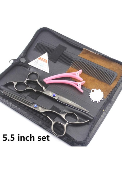 55 Inç Siyah Set Stili Yeni Profesyonel Kuaförlük Veya Saç Kesme Seti Berber Makası Yüksek Li Saloolor Siyah (Yurt Dışından)