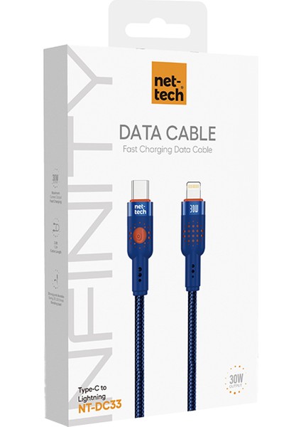 NT-DC33 30W Plastik 100 cm Type-C To Lightning Şarj ve Data Kablosu fiyatları