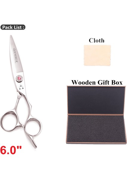 9022 Fen Ping 6.0 O Stili 6.0 Saç Veya Profesyonel Yüksek Li Kuaförlük Veya Berber Tg Veya Japon Çelik Kesme Makası# (Yurt Dışından)