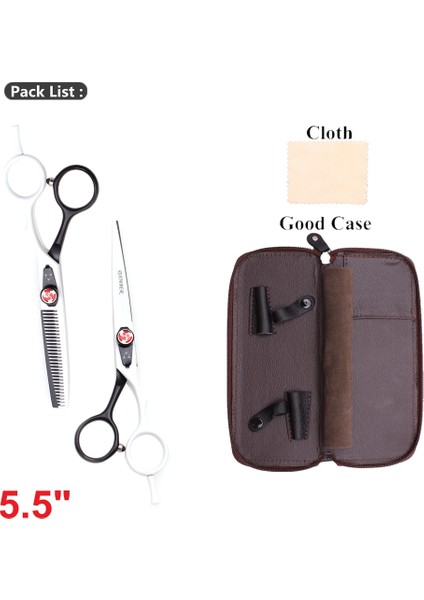 1018 Bai Dui 5.5 Bao Stili Profesyonel Kuaförlük Veya Saç Kesme Veya Berber Veya Tg Saç Kesimi Makas Makas Seti 1018# (Yurt Dışından)