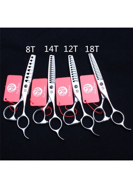 Z2004 Yin 18T 6n Stili 6'' Urple Dragon Profesyonel Insan Saçı Veya Kuaförlük Tg Makası Diş Tg Oranı 35%-50% Z2004 (Yurt Dışından) modelleri