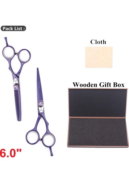 1018 Zi Dui 6.0 O Tarzı Profesyonel Kuaförlük Veya Saç Kesme Veya Berber Veya Tg Saç Kesimi Makas Makas Seti 1018# (Yurt Dışından)