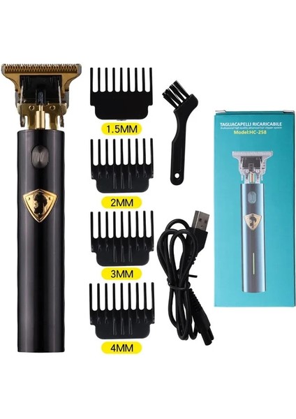 Siyah Stil 2022 Vintage Akülü Sakal Saç Düzeltici Profesyonel Jilet Elektrikli Tıraş Makinesi Kesme Makinesi Erkekler Için Saç Kesme Makinesi Berber (Yurt Dışından)