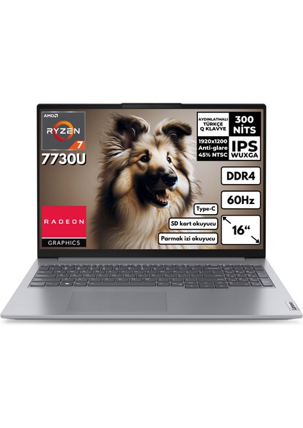 Thinkbook 16 G6 R7-7730U 32GB 1 TB SSD Radeon Graphics 16" Wuxga Windows 10 Pro Notebook 21KK000WTRHMF78