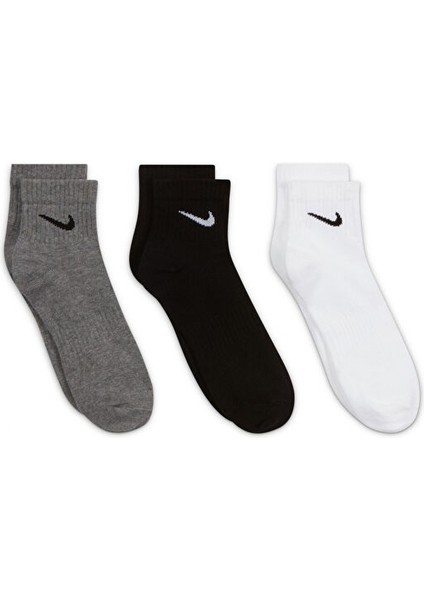 Nıke U Nk Everyday Cush Ankle 3pr Çorap SX7677-964 Çok Renkli modelleri