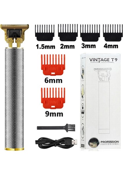 Yeşil Stil Profesyonel Saç Kesme Makinesi Erkekler T9 Elektrikli Saç Düzeltici Şarj Edilebilir Saç Kesici Makinesi 0mm Tıraş Berber Saç Şekillendirici Aracı (Yurt Dışından)