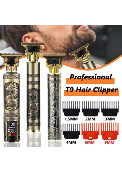 Yeşil Stil Profesyonel Saç Kesme Makinesi Erkekler T9 Elektrikli Saç Düzeltici Şarj Edilebilir Saç Kesici Makinesi 0mm Tıraş Berber Saç Şekillendirici Aracı (Yurt Dışından) indirimleri