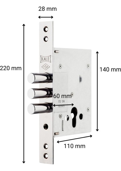 Plus Çelik Kapı Gömme Emniyet Kilidi 257 fiyatları