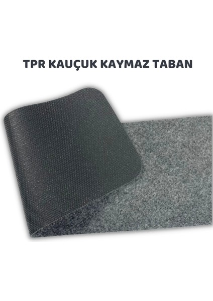 Merdiven Halısı Halıfleks Basamak ve Merdiven Paspası Kaymaz Taban Gri (10 Adet)