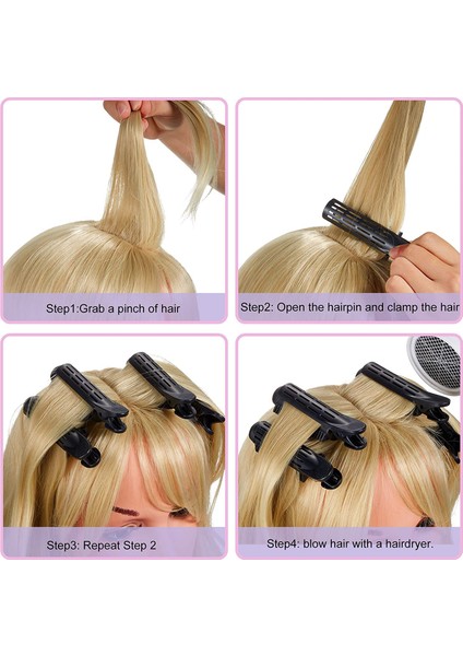 Mavi-10 Adet Tarzı 18 Adet Hacim Veren Saç Kök Klipsi Doğal Kabarık Saç Tokası Saç Kökü Bigudi Rulo Kendinden Kavrama Kök Hacmi Saç Bigudi Klipsi (Yurt Dışından) fırsatları